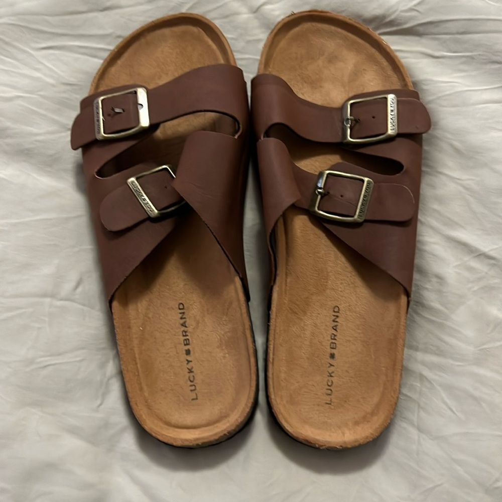 Size 5 lucky brand sandals- never worn